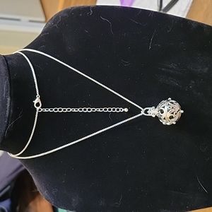 Essential Oil Stone Necklace - Silver